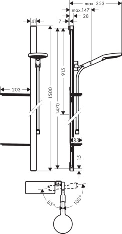 hg rd select s 120 3j/u'e 150cm chroom afbeelding 2