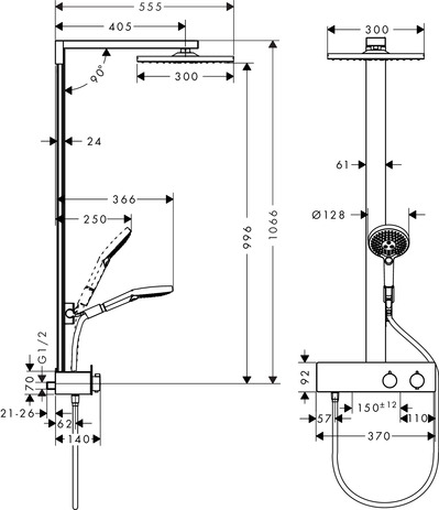 hg raindance e 300 1jet shp 350 st afbeelding 1