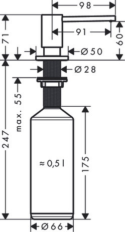 hg a41 lotiondispenser chroom afbeelding 2
