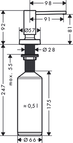 hg a51 lotiondispenser rvs look afbeelding 2