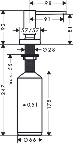 hg a71 lotiondispenser chroom afbeelding 2
