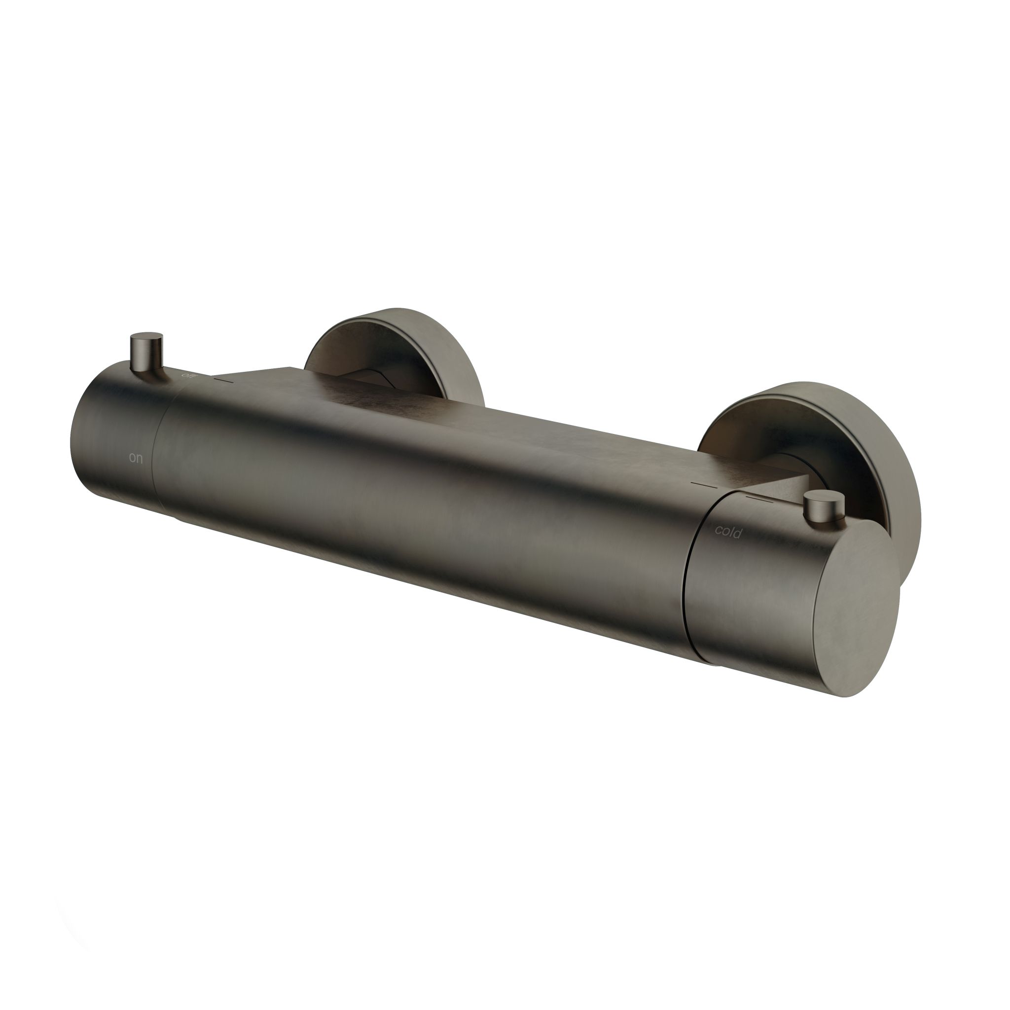 Hotbath thermostatische douchemengkraan met 1/2 doucheslang onderaansluiting verouderd ijzer afbeelding 2