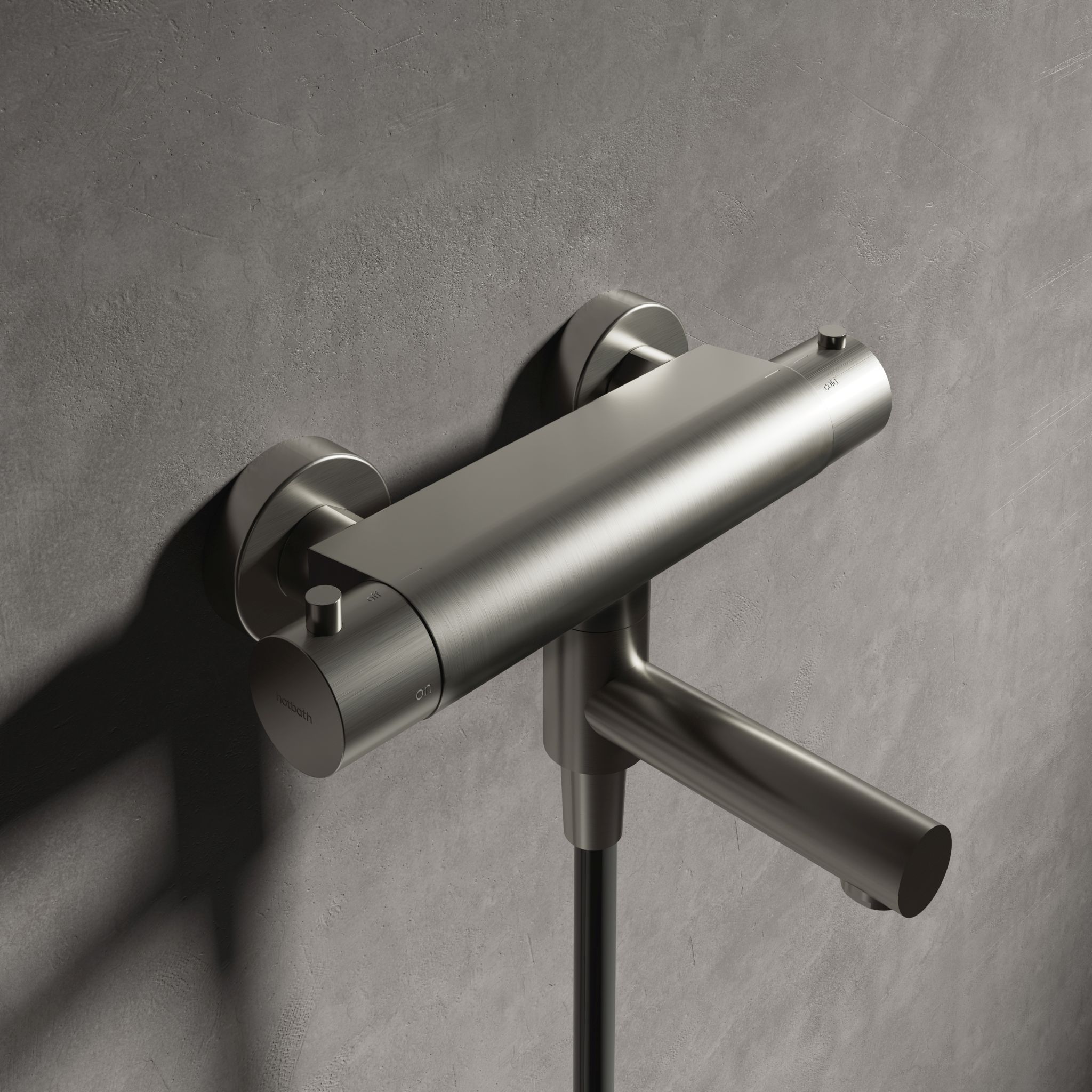 Hotbath buddy 020 opbouw badthermostaat geborsteld nikkel  draaibare uitloop afbeelding 7