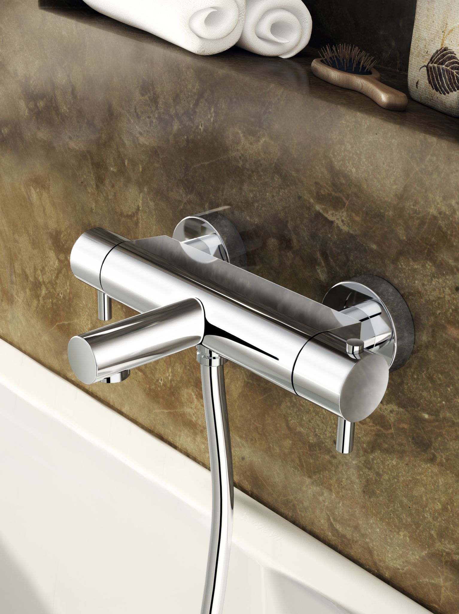 Hotbath 022 thermostatische badmengkraan m.uitloop chroom afbeelding 7