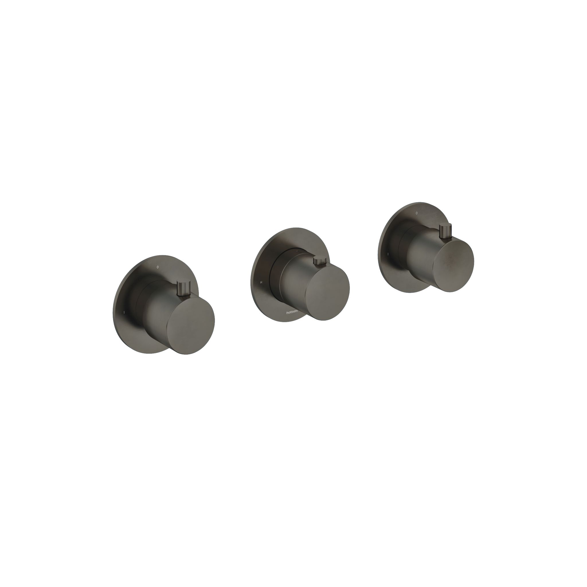 Hotbath afbouwdeel inbouw douche thermostaat met 2 stopkranen horizontale plaatsing afbeelding 2