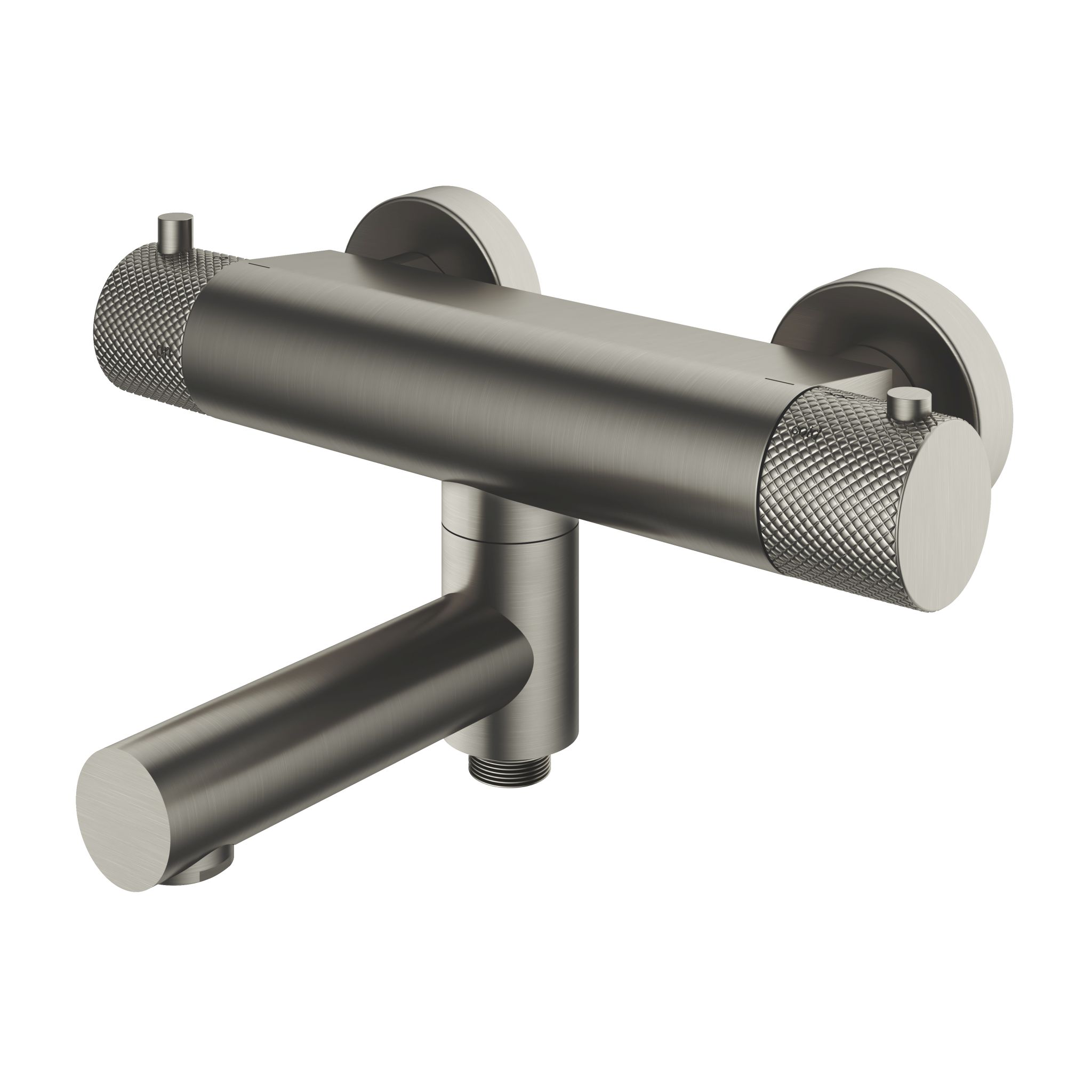 Hotbath cobber x therm.e badmengkraan gn-geborsteld nikkel afbeelding 1