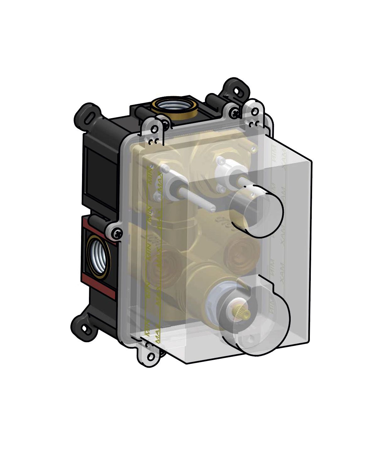 Hotbath push button inbouwdeel 2 stopkr afbeelding 1