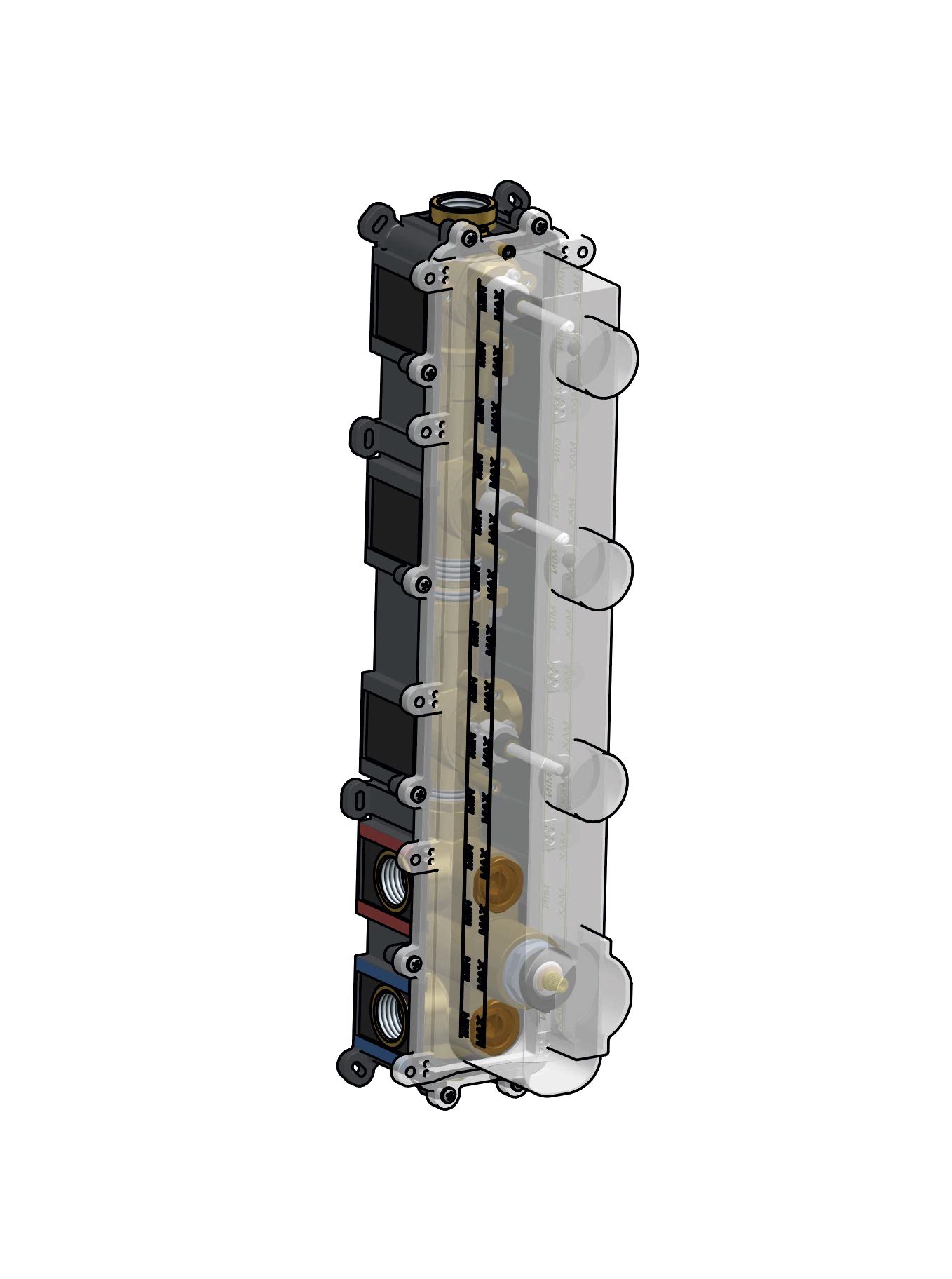 Hotbath push button inbouwdeel 3 stopkr afbeelding 2