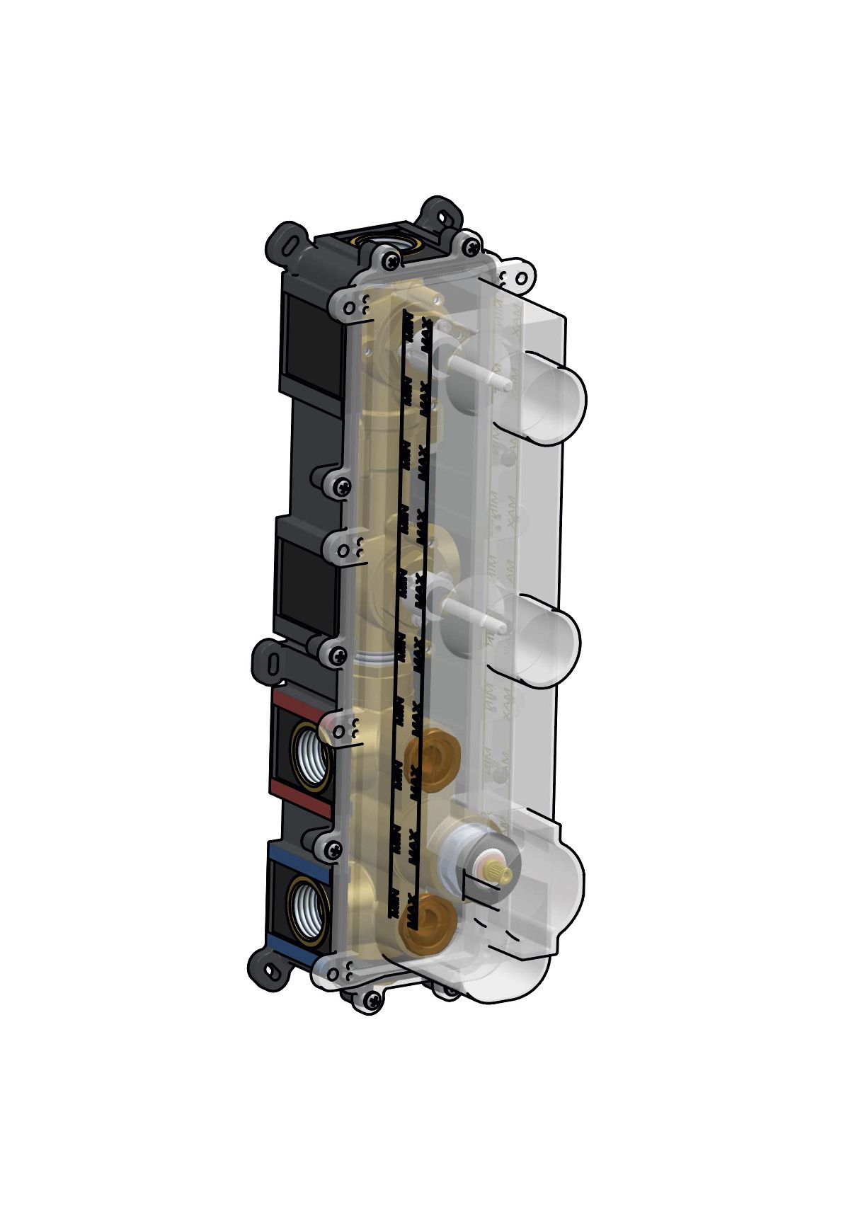 Hotbath push button inbouwdeel 2 stopkr afbeelding 1