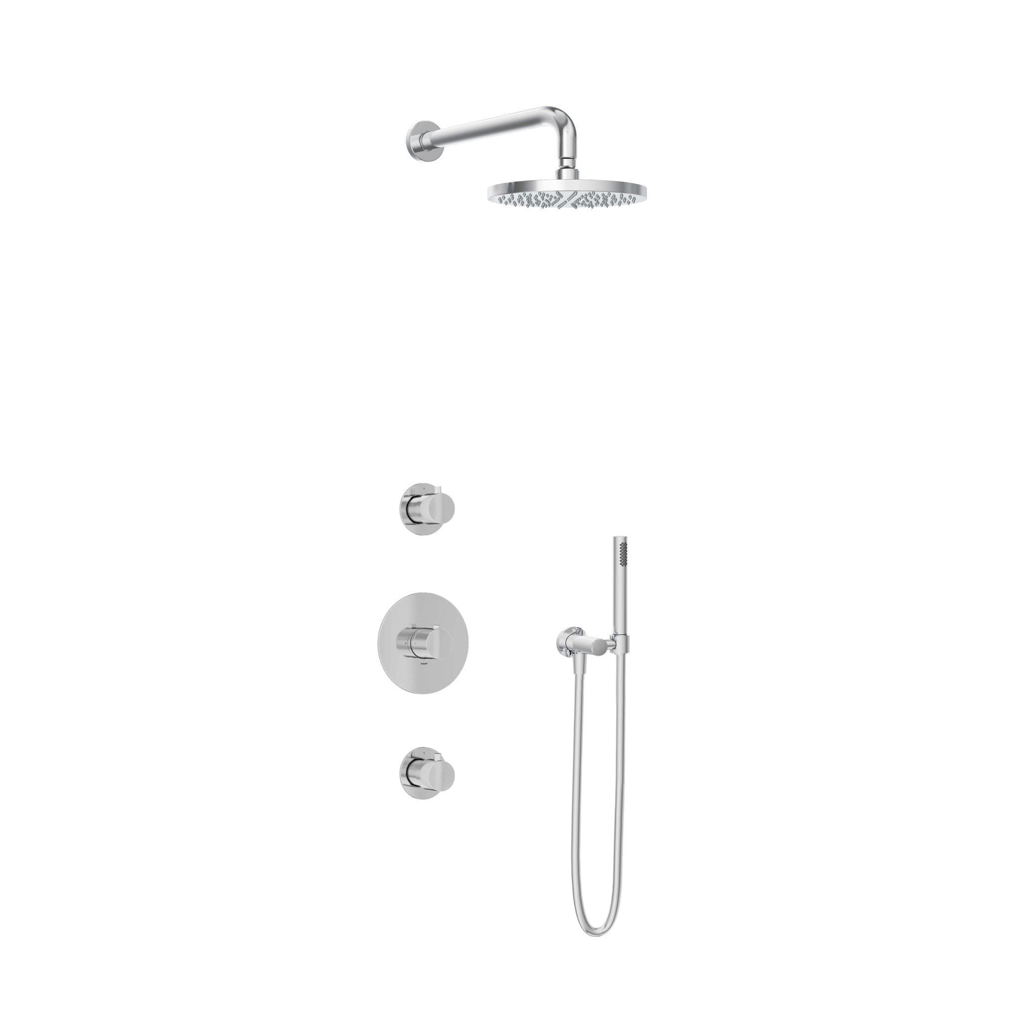 Hotbath ibs1 complete therm.douche inbouwset chroom (2 stopkranen staaf handd.) afbeelding 2