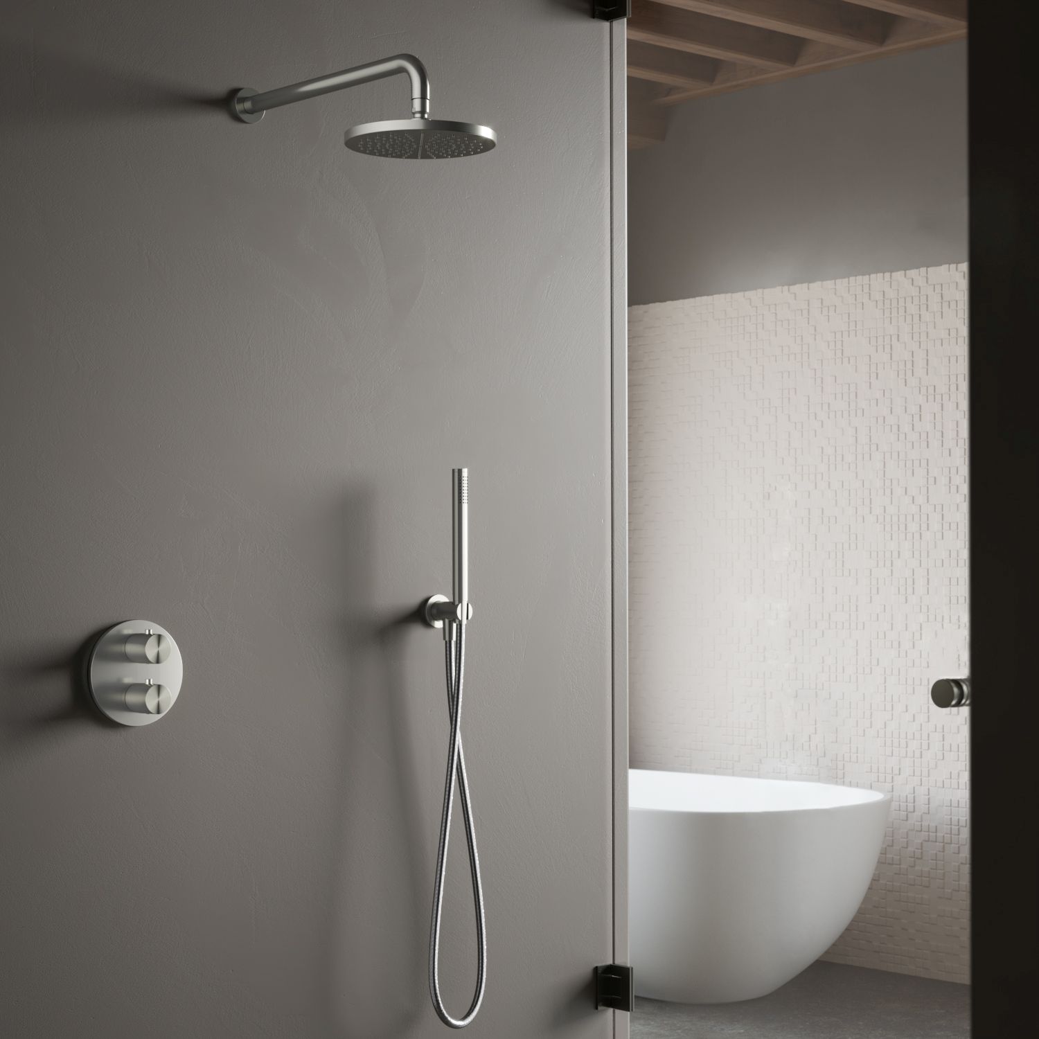 Hotbath complete thermostatische douche inbouwset archie met 2-weg-stop-omstel afbeelding 5