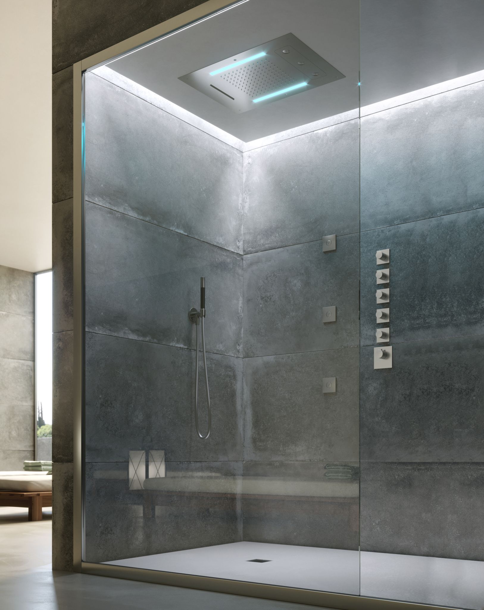 Hotbath mate inb douche 48x63 spin led afbeelding 4