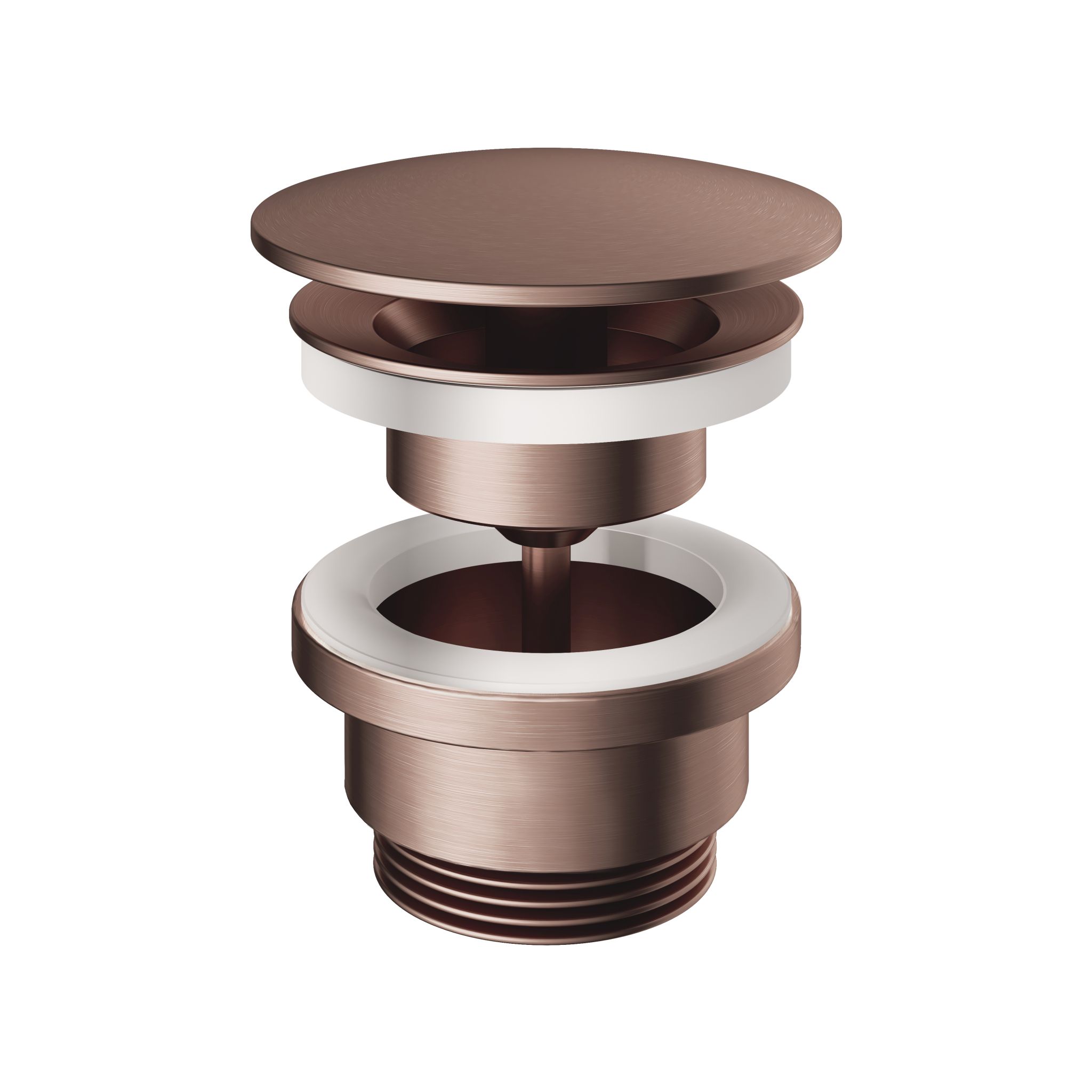 Hotbath cobber waste open brushed copper pvd afbeelding 1