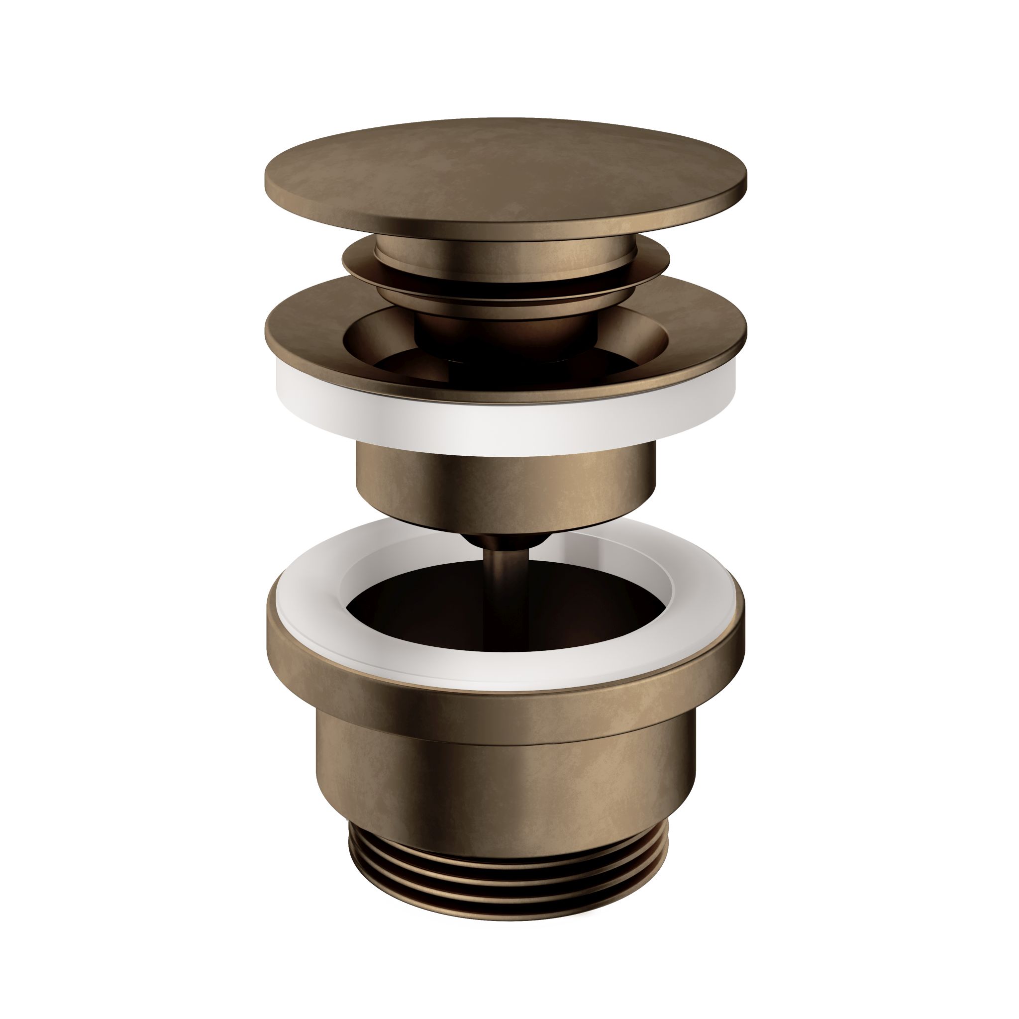 Hotbath cobber click waste aged brass afbeelding 1