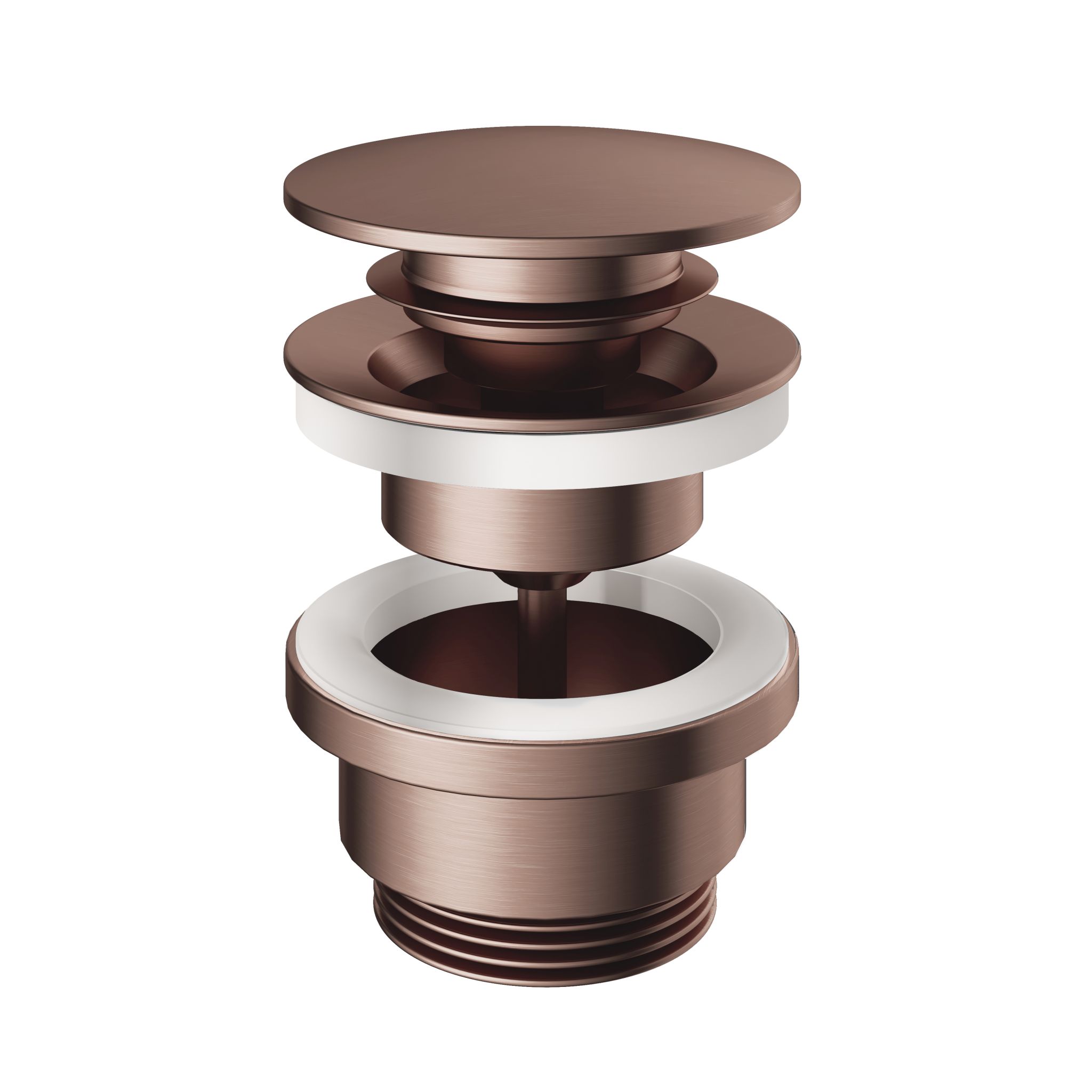 Hotbath cobber click waste brushed copper pvd afbeelding 2