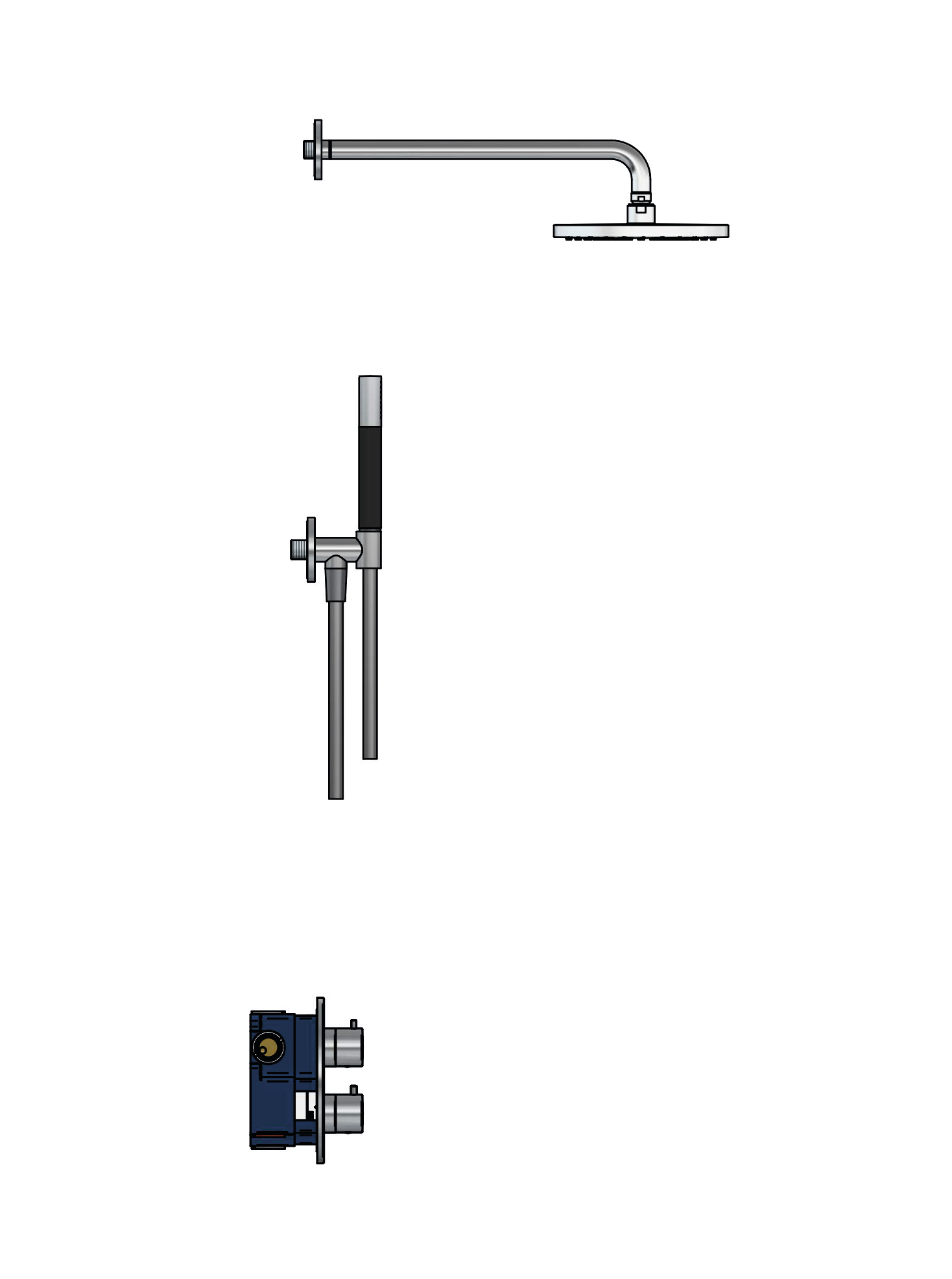 Hotbath complete thermostatische douche inbouwset cobber met 2-weg-stop-omstel afbeelding 6