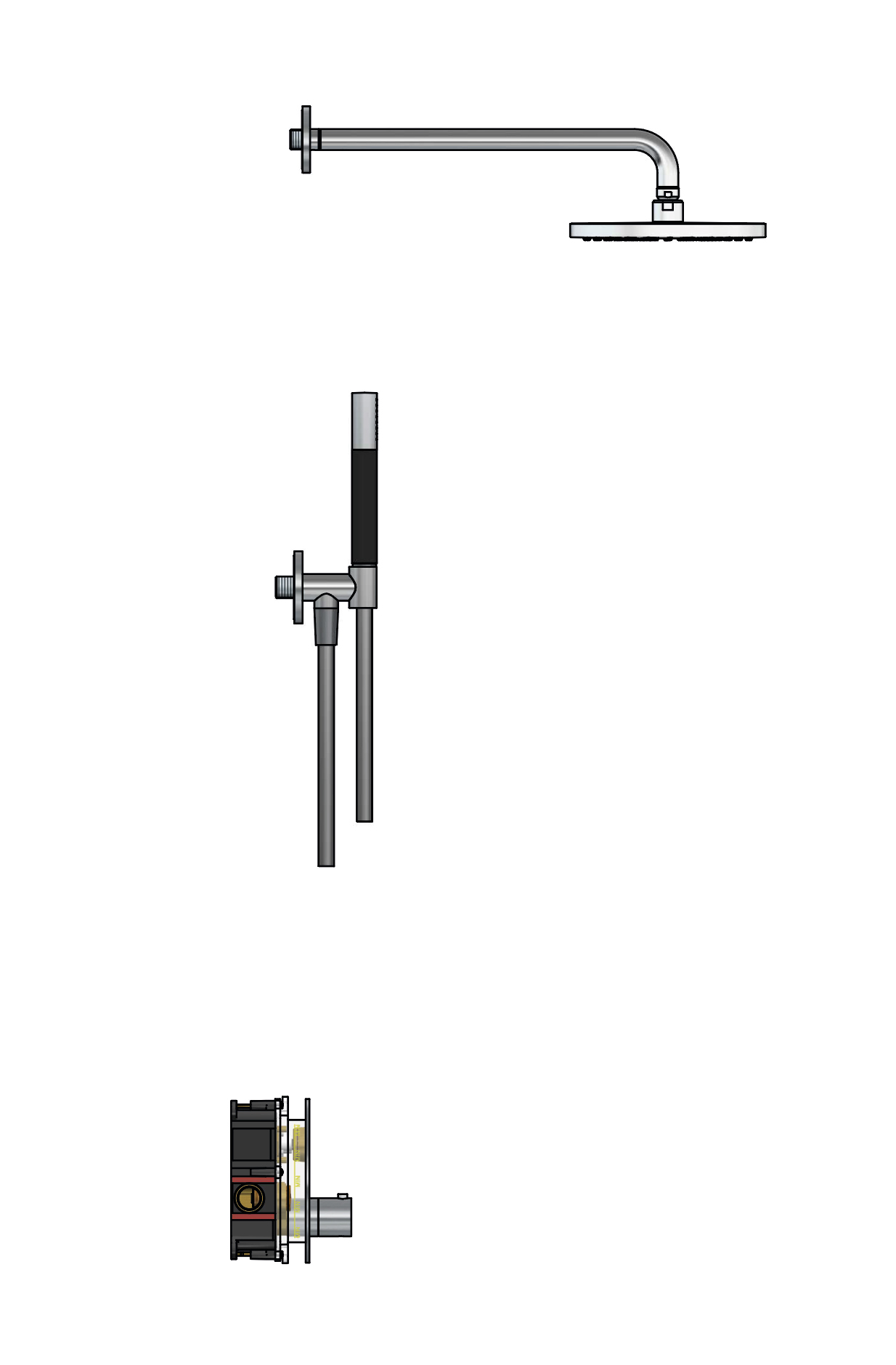 Hotbath complete thermostatische douche inbouwset cobber met 2 pusHotbathuttons afbeelding 6