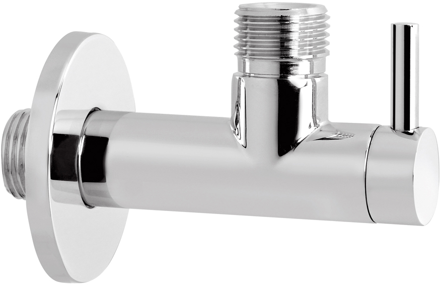 Hotbath hoekstopkraan ½ rond met filter geborsteld nikkel