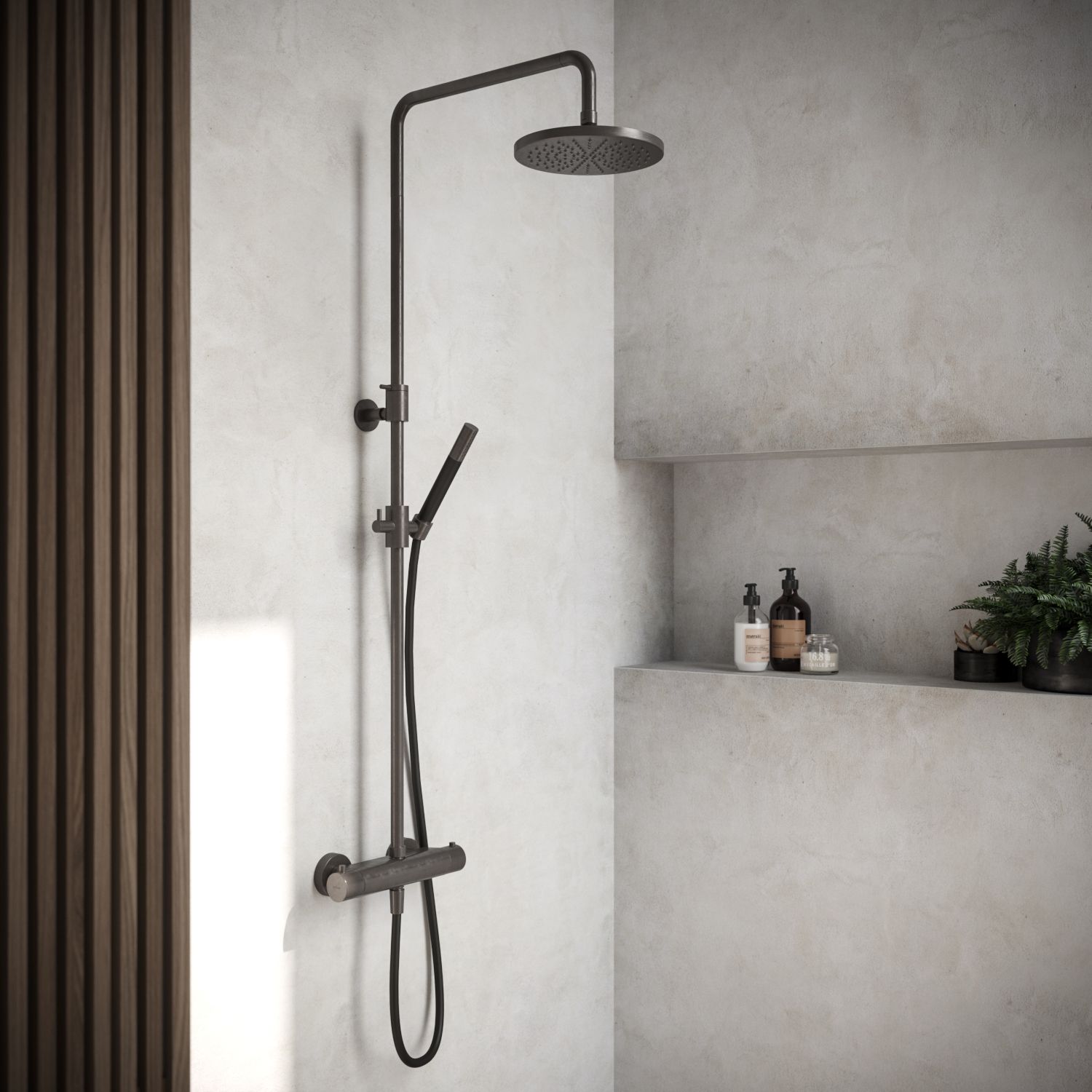 Hotbath cobber stortdoucheset aged iron afbeelding 5