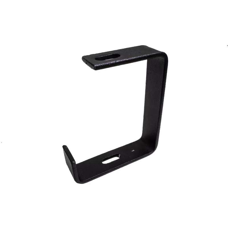 Open C beugel 100mm voor kabelgoot structuur mat zwart RAL9005