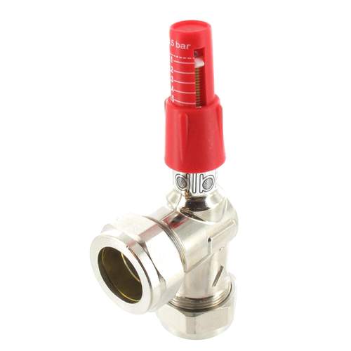 DTB bypass drukverschilregelaar 22mm knel nikkel