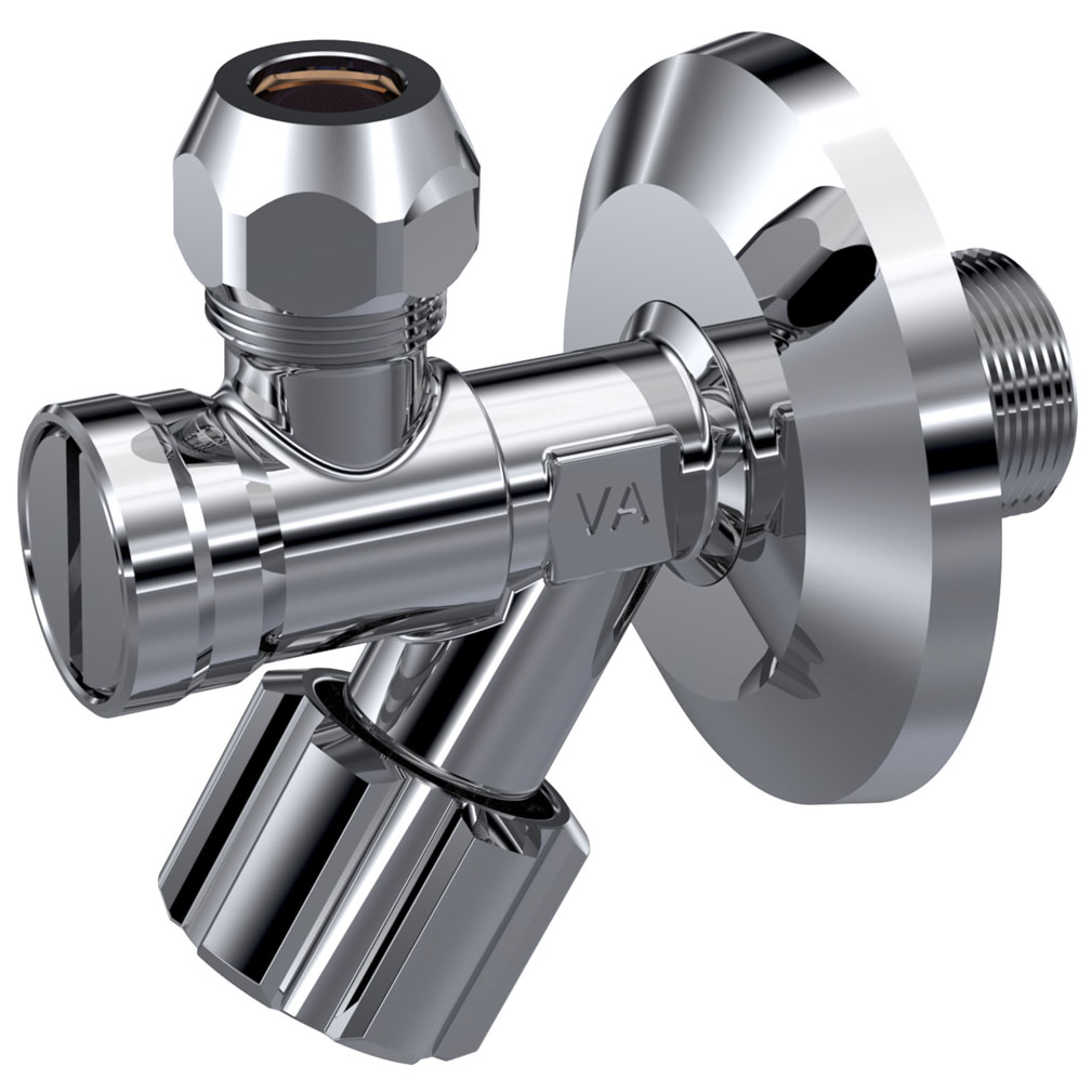 hoekstopkraan / 1/2 bui.dr. x 10 mm knel (3/8 bui.dr.) / met filte