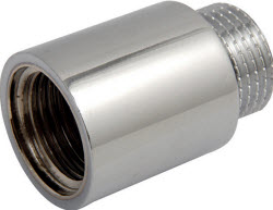 chroom verlengstuk 1/2`*15mm