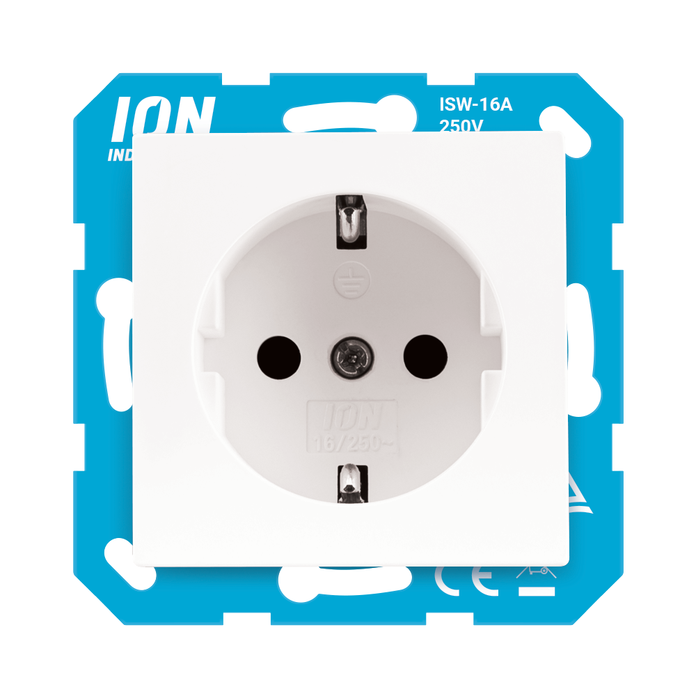 ION Wandcontactdoos RA V1/J1 Alpin Wit afbeelding 3