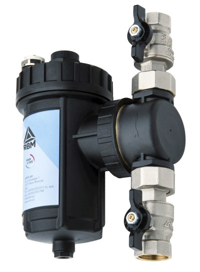 RBM Magnetische vuilafscheider SafeCleaner2 22mm met kogelkranen