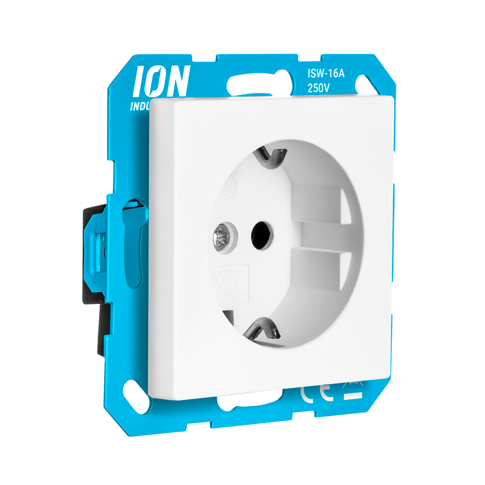 ION Wandcontactdoos RA V1/J1 Alpin Wit afbeelding 1