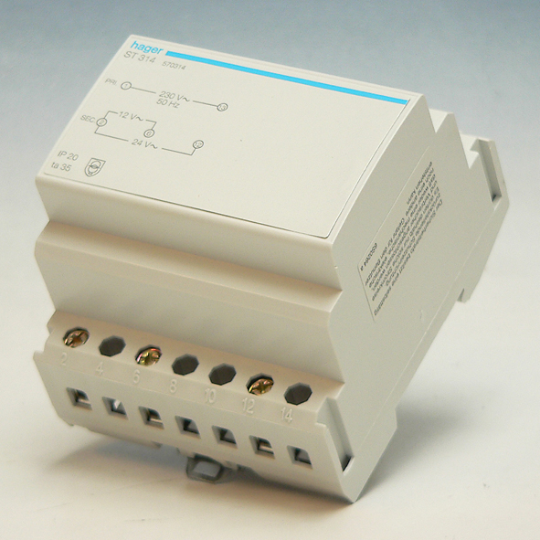 Hager Veiligheidstrafo 230/12-24V 16VA ST313 afbeelding 2