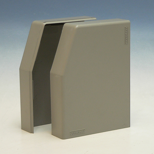 Eindkap RK L/R verdeelkap 110mm RAL7030 grijs afbeelding 2