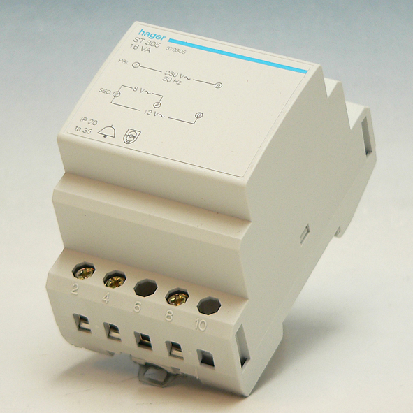 Hager Beltrafo 230/8-12V 16VA ST305