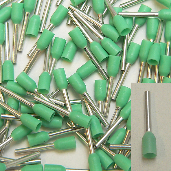 KLAUKE 168/8 ADEREINDHULS 0.34MM2 GN L=8 afbeelding 2