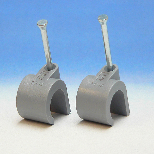 Spijkerclips 8-10mm grijs per stuk om elektra kabel vast te zetten afbeelding 2