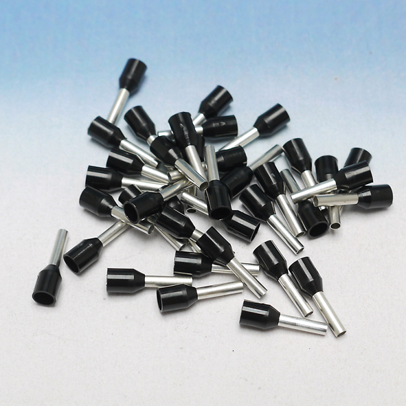 Geïsoleerde Adereindhuls 1,5qmm Zwart penlengte = 8mm 500 stuks klemko 720050