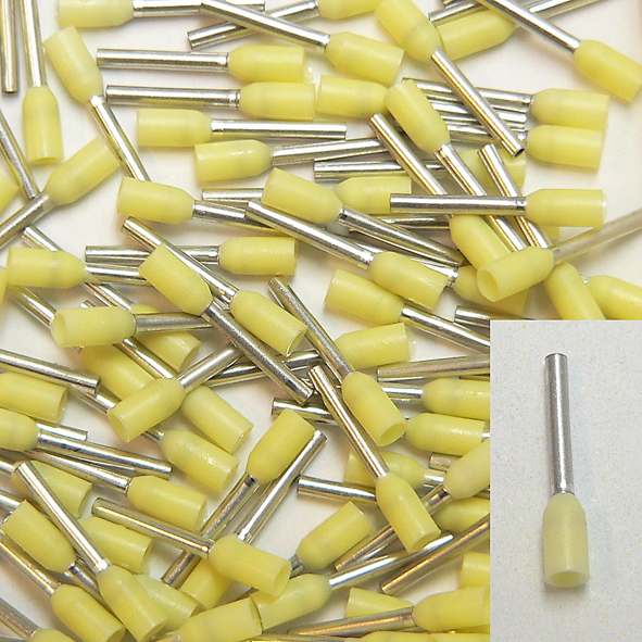 KLAUKE 167/8 ADEREINDHULS 0.25MM2 GE L=8 afbeelding 2