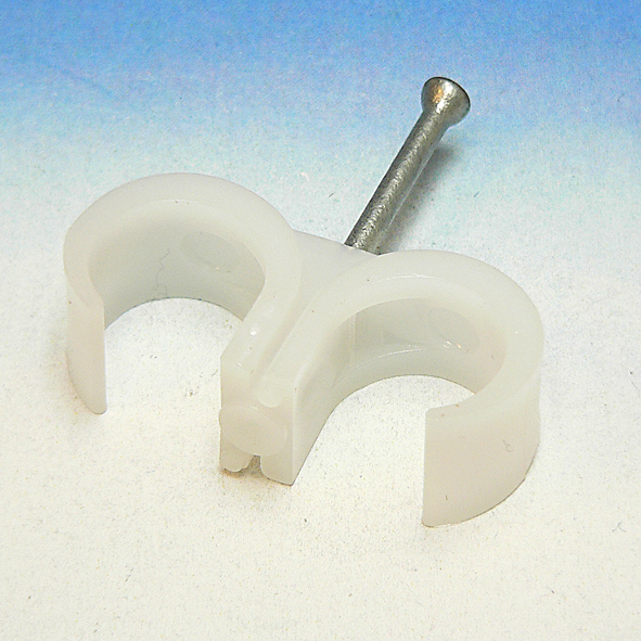 Mepac Spijkerclip duo kunststof 16-19mm spijker staal 40mm transp.