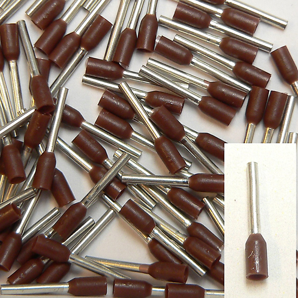KLAUKE 166/8 ADEREINDHULS 0.14MM2 BR L=8 afbeelding 2