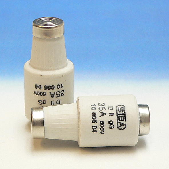 ETI Zekering 500V~ 35A traag DII* zwart