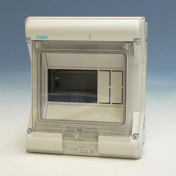 Hager Opbouwverdeler Vector 165x190x113mm 1x6moduul IP65 kopen Hager Opbouwverdeler Vector 165x190x113mm 1x6moduul IP65 kopen