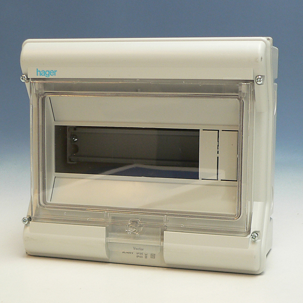 Hager Opbouwverdeler Vector237x210x114mm 1x10moduul IP65 VE110F afbeelding 2