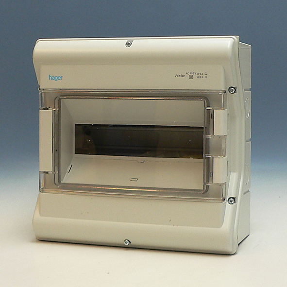 Hager Opbouwverdeler Vector310x302x151mm 1x12moduul IP65 VE112F afbeelding 2