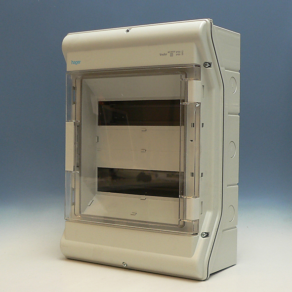 Hager Opbouwverdeler Vector310x427x151mm 2x12moduul IP65 VE212F