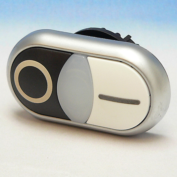 EATON M22-DDL-WS-X1/X0 DUBB DRUKKER LENS TIP WIT Z afbeelding 2
