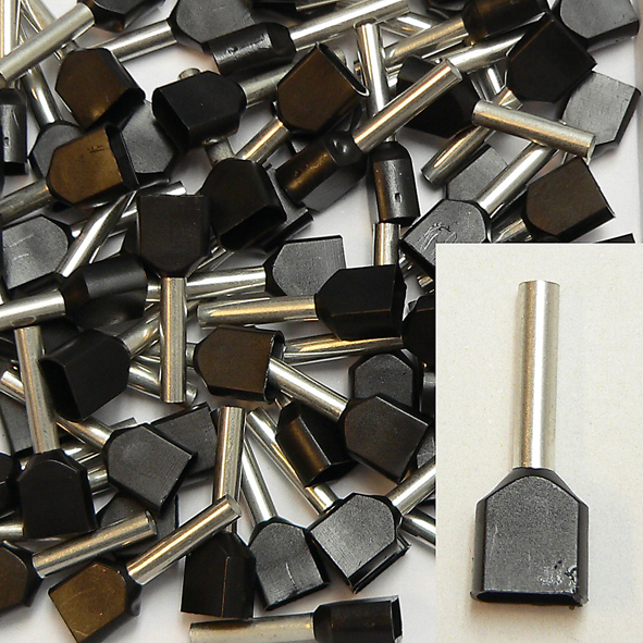 KLAUKE 872/12 ADEREINDH 1.5MM2 ZW TWIN L=12 afbeelding 2