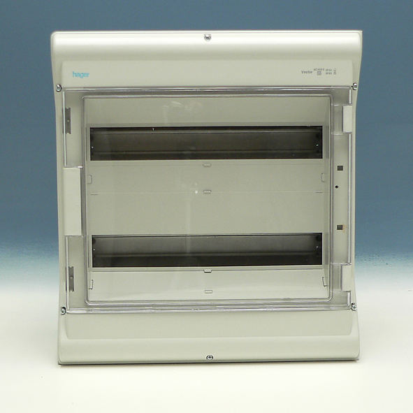 Hager Opbouwverdeler Vector418x452x151mm 2x18moduul IP65 VE218F afbeelding 2
