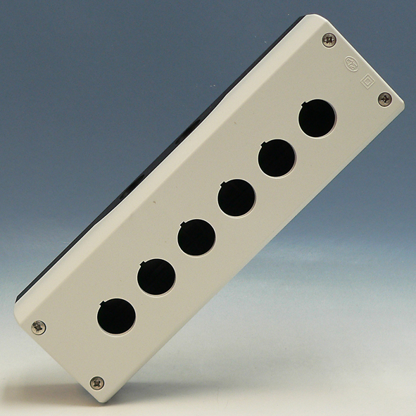 EATON M22-I6 DRUKKNOPKAST 6V ZWART/GRYS afbeelding 2