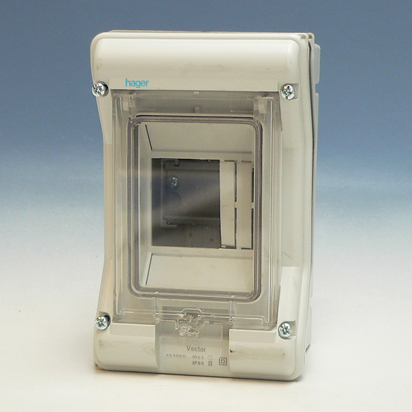 Hager Opbouwverdeler Vector 111x175x93mm 1x3moduul IP65 VE103F afbeelding 2