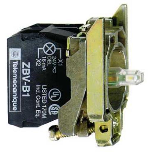 SCHNEIDER ZB4BW0B15 CONTACTELEM 1M1V 24V LED-WT afbeelding 2